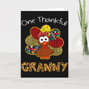 Eén dankbare oma trui Funny Cute Turkey Bedankt Kaart