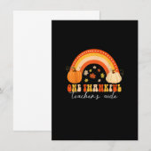 Een dankbare onderwijsassistent Pompoen Regenboog Kaart (Voorkant / Achterkant)