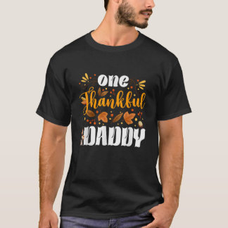 Een dankbare papa Happy Thaksgiving Turkije Herfst T-shirt