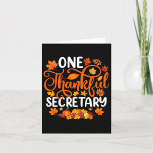 Een dankbare secretaresse grappige herfst thanksgi kaart