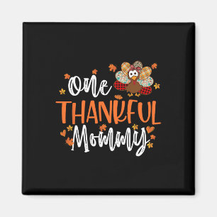 Een dankbare Thanksgiving familie komt overeen met Magneet