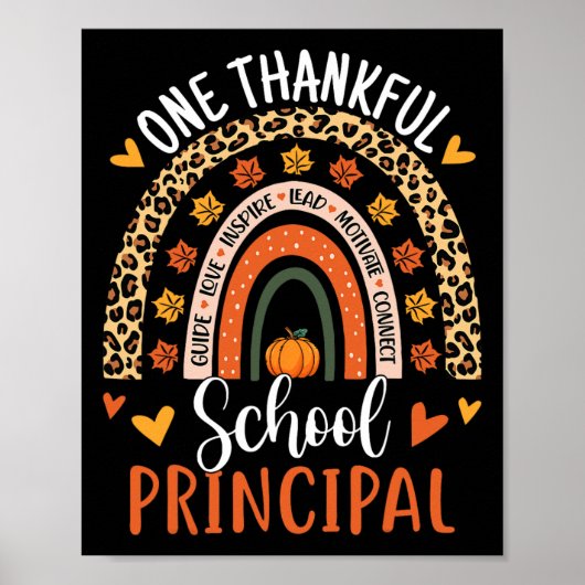 Een dankbare Thanksgiving van de School Poster (Voorkant)