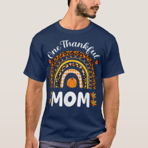 Een dankbare Thanksgiving van mama Rainbow Herfst T-shirt