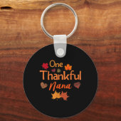 Een dankbare Thanksgiving van nana's schattige her Sleutelhanger (Voorkant)