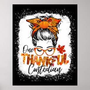 Een dankbare Thanksgiving vrouwelijke herfst Poster
