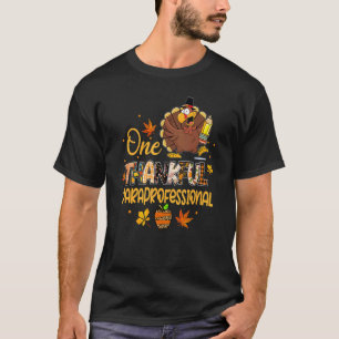 Een dankjewel Paraprofessional Turkey Pilgrim beda T-shirt