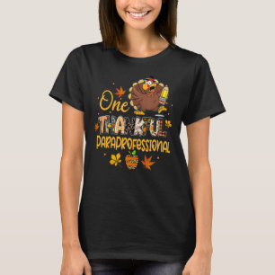 Een dankjewel Paraprofessional Turkey Pilgrim beda T-shirt