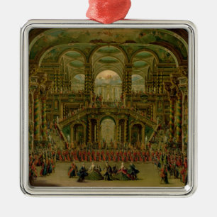 Een dans in een Barok Rococo-paleis Metalen Ornament