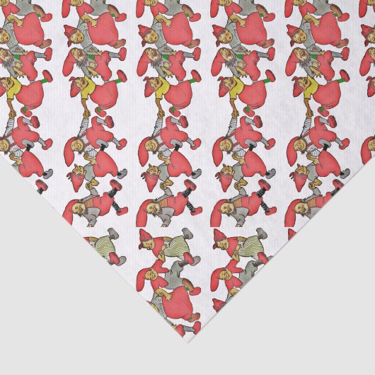 Een dansende gnomen tissuepapier (Detail)