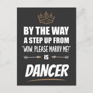 Een danser is het ultieme in beroep. Grappig cadea Briefkaart