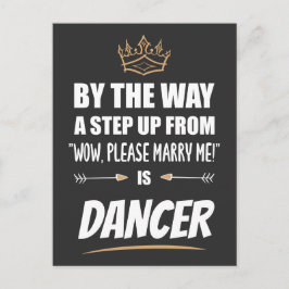 Een danser is het ultieme in beroep. Grappig cadea Briefkaart