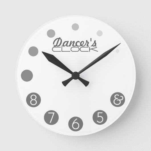 Een danserklok voor een danseres. ronde klok (Voorkant)