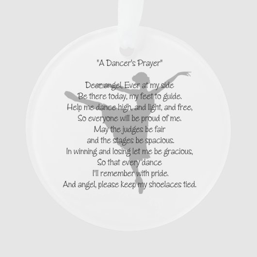 Een danserse gebeddenergie ornament (voorkant)