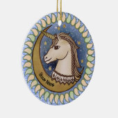 Een dappere eenhoorn keramisch ornament (Rechts)