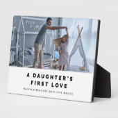 Een Daughter's First Love Vaderdag Plaque Fotoplaat (Zijkant)