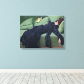 Een decadent-meisje - Ramon Casas Canvas Afdruk (Insitu (Houten vloer))