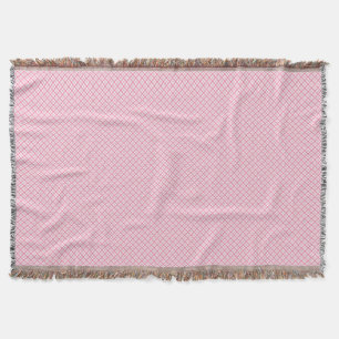 Een decoratieve roze werpdeken met een subtiel deken