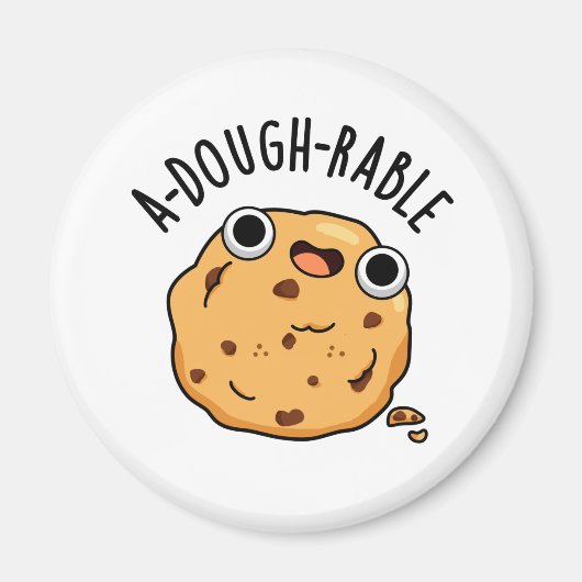 Een deegbaar Funny Cookie Pun Magneet (Voorkant)