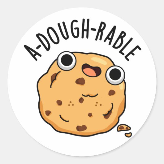 Een deegbaar Funny Cookie Pun Ronde Sticker (Voorkant)