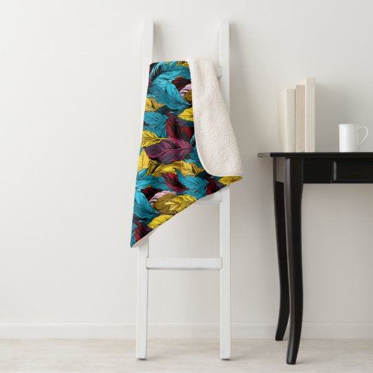 Een deken met een bladpatroon (In situ)