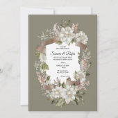 Een delicate traditionele bruiloft uitnodiging (Voorkant)