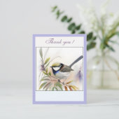 Een Delicate Vogel van Dankbaarheid Bedankkaart (Staand voorkant)