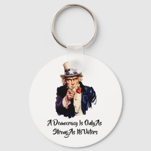 Een democratie is alleen zo sterk als haar kiezers sleutelhanger