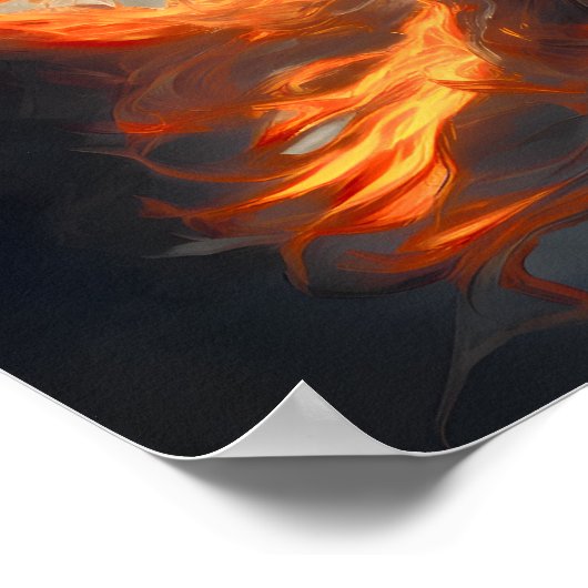 Een demonisch meisje dat in de lucht vliegt poster (Hoek)