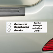 een derde partij een bericht sturen bumpersticker (Op auto)