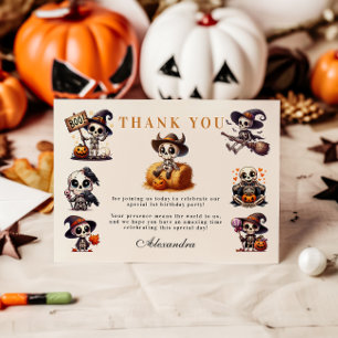 Een-Derfully Spooky Westerne Halloween Eerste Gebo Bedankkaart