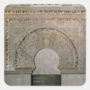 Een deur van de Prayer Hall Vierkante Sticker