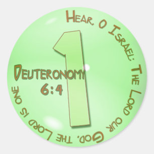 ÉÉN Deuteronomy 6:4 SHEMA Ronde Sticker