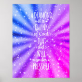 Een diamant is een brok steenkool - onder druk poster (Voorkant)