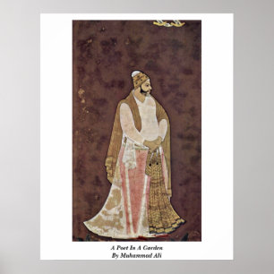 Een dichter in een tuin van Mohammed Ali Poster