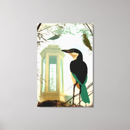 Een diepe ademhaling voordat de kou begint. canvas afdruk