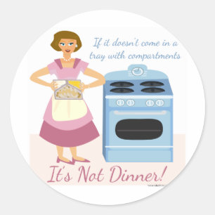 Een diepgevroren diner betekent Super Ronde Sticker