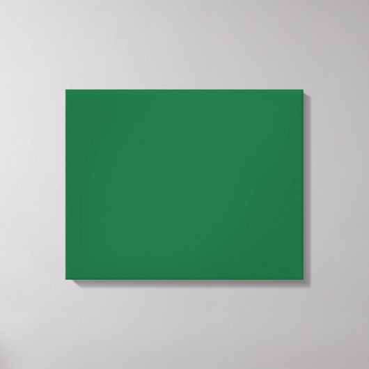 Een diepgroene achtergrond contrasteert met een kn canvas afdruk (Voorkant)