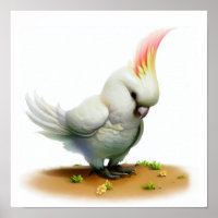 Een digitaal schilderij van de kaketoe van majoor 