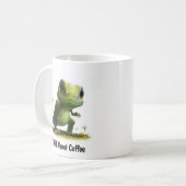 Een digitaal schilderij van een Schattigee kameleo Koffiemok (Voorkant links)