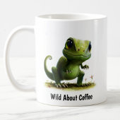 Een digitaal schilderij van een Schattigee kameleo Koffiemok