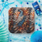 Een digitale Peacock Renaissance Papieren Bordje (Feest)