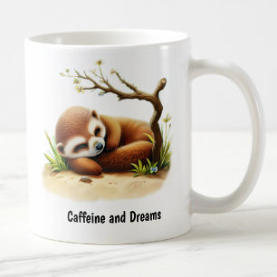 Een digitale schildering van een schattige stoksta koffiemok