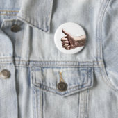 Een dikke duim omhoog ronde button 5,7 cm (In situ)