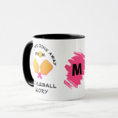 ÉÉN DINK AWAY Monogram Pickleball Mok (Voorkant links)