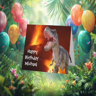 Een Dino-Mite verjaardag Kaart