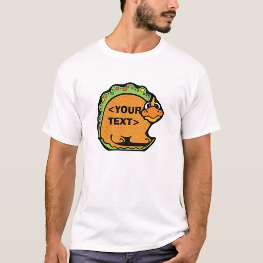 Een dinosaurus personaliseren,<YOUR TEXT> T-shirt (Voorkant)