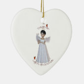 Een dochter licht kerstmis op keramisch ornament (Rechts)