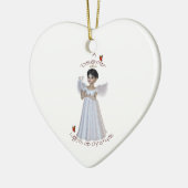 Een dochter licht kerstmis op keramisch ornament (Links)