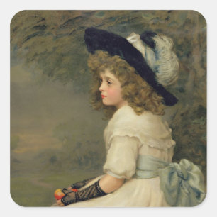 Een dochter van Eve, Pars Annual, Kerstmis, 1899 Vierkante Sticker