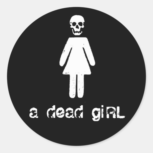 Een dode meisje sticker (Voorkant)